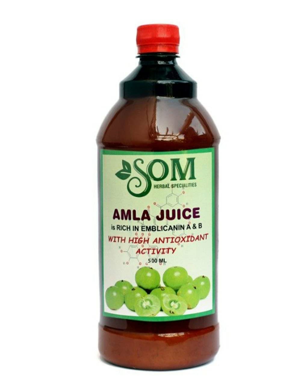 SOM HERBAL SPECIALITIES Amla Juice for Boosting Immunity (Brown, 500ml)