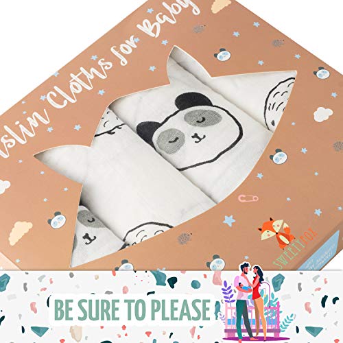 Mussoline Neonato 80x80 Cm In Cotone Bio - Morbide, Lavabili A 60° - Perfecte Per Copertine, Fasce E Accessori Utili - Foto 9