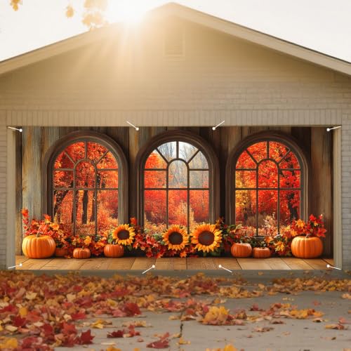 Nuxovilar 6x13ft Autumn Harvest Garage Door Decoration