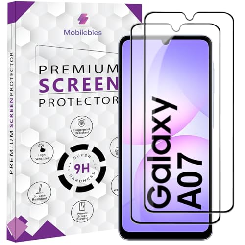 Image of Premium Tempered Glass Screen Protector Guard For Samsung A07 4G (6.7 Inch, Pack of 2) | HD Clear Edge to Edge Coverage With Easy to installation kit