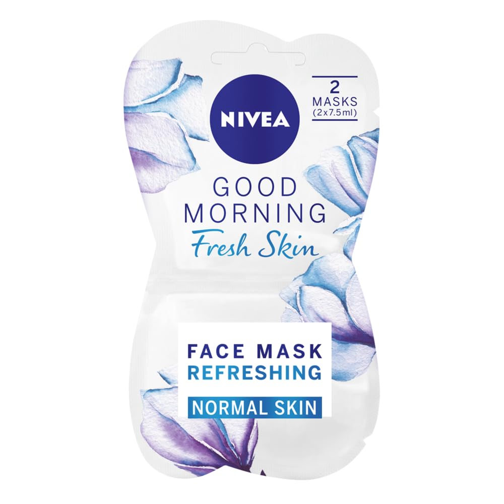 NIVEA Good Morning Fresh Skin Refreshing Face Mask Pack of 24, Hydrating Masks with Aloe Vera and Vitamin E, Skin Care Essentials