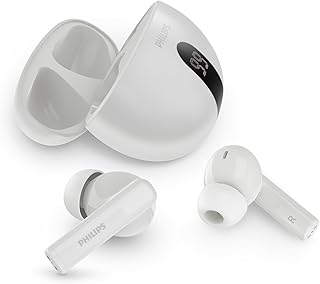 Philips TAT2520WT True Wireless In-Ear Bluetooth Headphones with Noise Cancelling – Small Earbuds, Natural Sound, Dynamic …