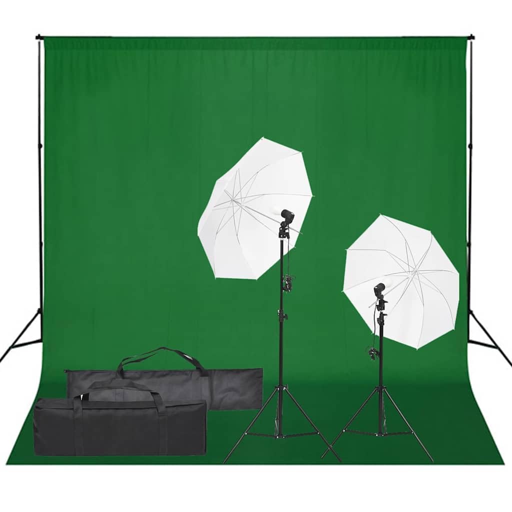 Zestaw do studia fotograficznego z oświetleniem, system tła, lampa studyjna LED, softbox, statyw do fotografii produktów, portretów, treści wideo, vlogowania