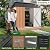 DAUSOLA 5x3 FT Outdoor Storage Shed, Metal Garden Tool Shed with Updated Frame Structure and Lockable Doors, Ideal for Backyard Garden Patio Lawn, Brown