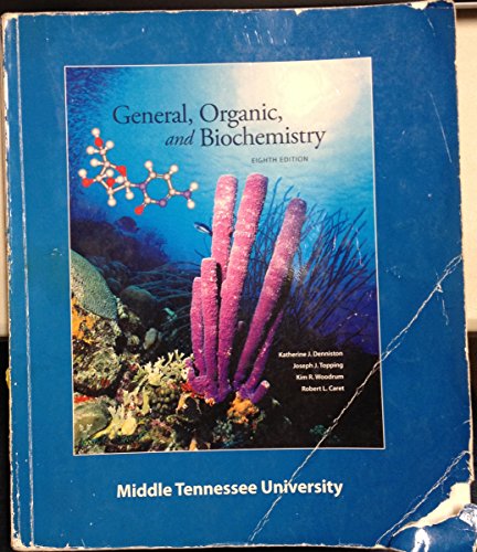 General Organic and Biochemistry MTSU (Middle T... 0073370975 Book Cover