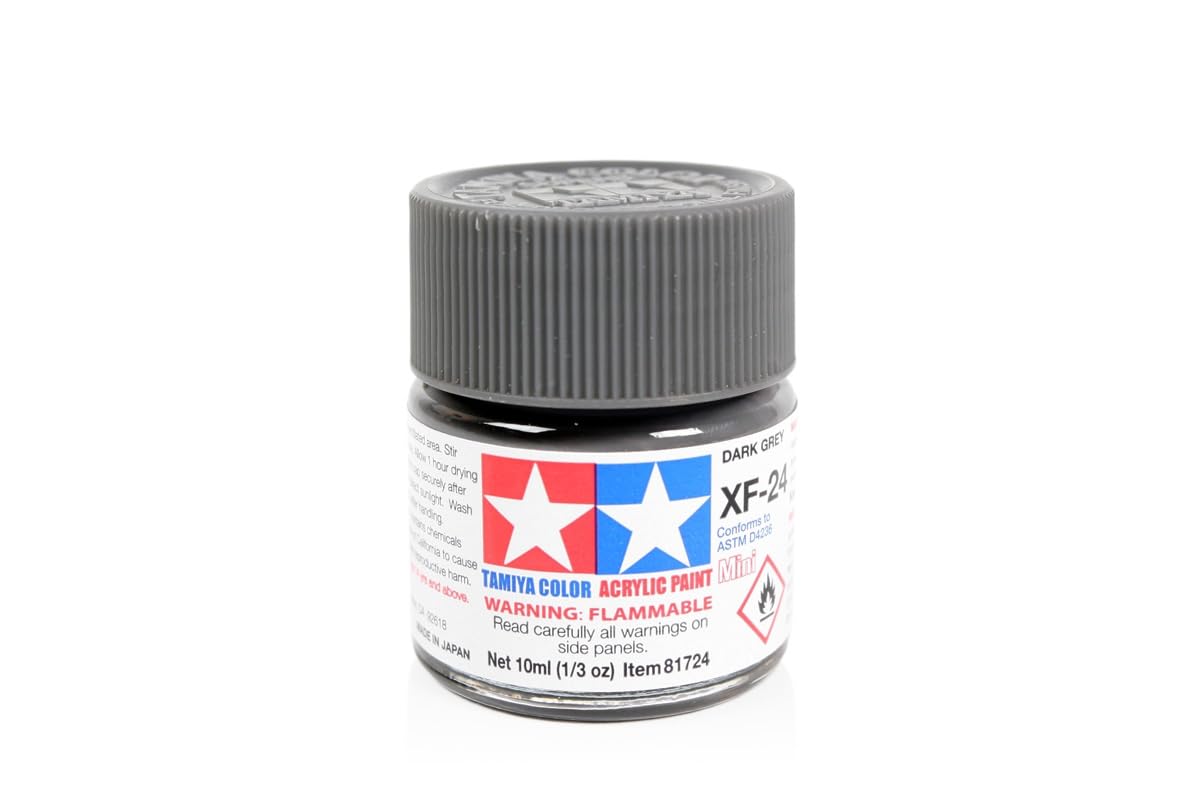 Tamiya Acrylic Mini XF-24 Dark Grey 10ml Paint Bottle