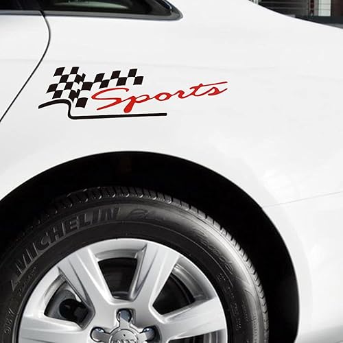 Miniatura 4 de Pegatinas para coche deportivo, bandera a cuadros, cubierta delantera de coche, calcomanía reflectante para cejas, calcomanías de vinilo para el
