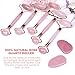 Jade Roller and Gua Sha Set, TURATA Rose Quartz Face Roller for Facial Body Eyes Neck Skin Massage Tool Original Natural Reduce Wrinkles Anti Aging Lymphatic Drainage Jade Massager (Rose Quartz)