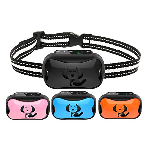 Collier anti-aboiement automatique rechargeable pour chien et animal domestique Noir Cover