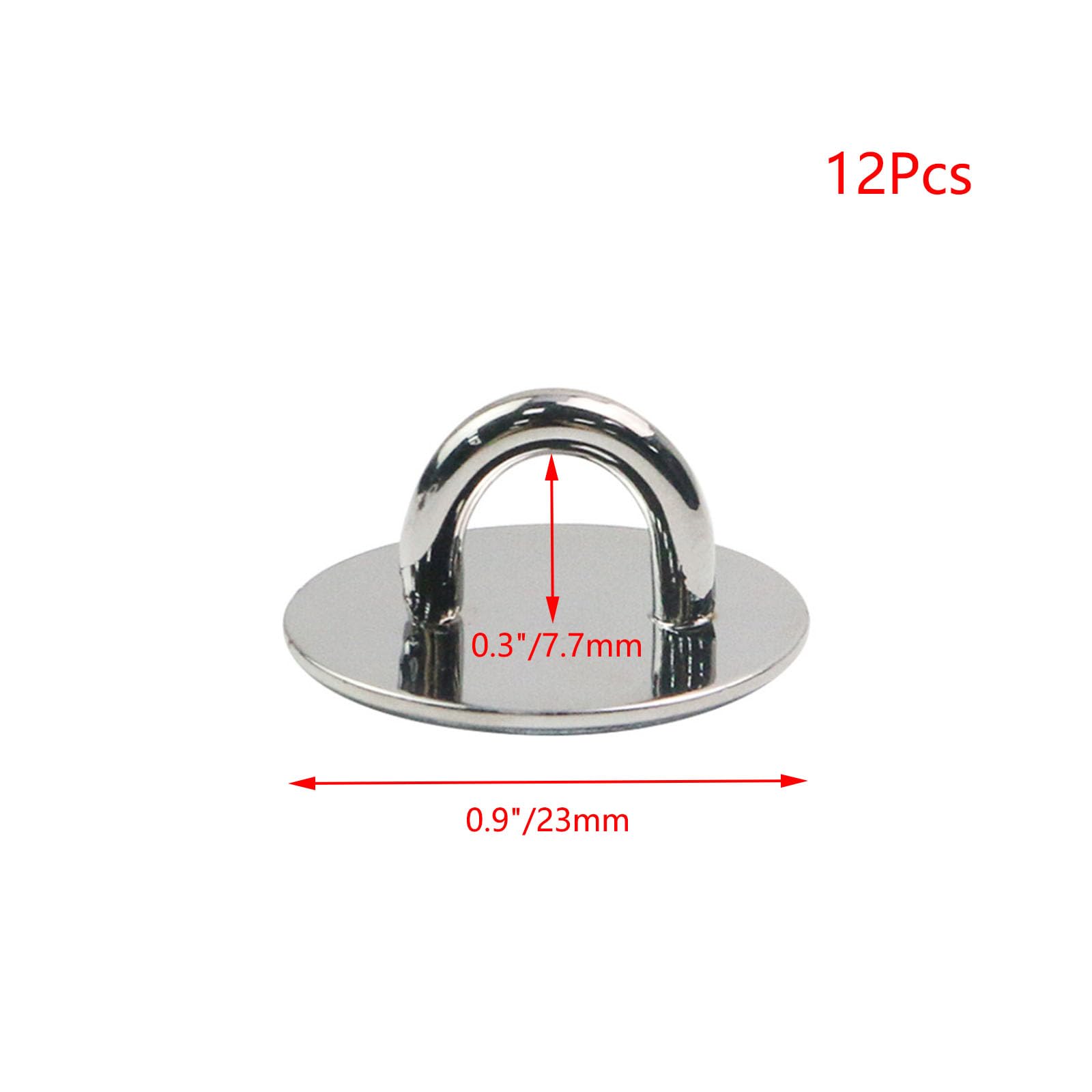 12-Pack Silver Metal Phone Charm Hooks - Adhesive Round Holder For DIY Charms & Lanyards