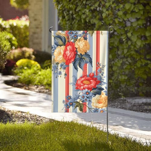 Drapeau de jardin grand format en tissu double face résistant aux fleurs d'extérieur - 4