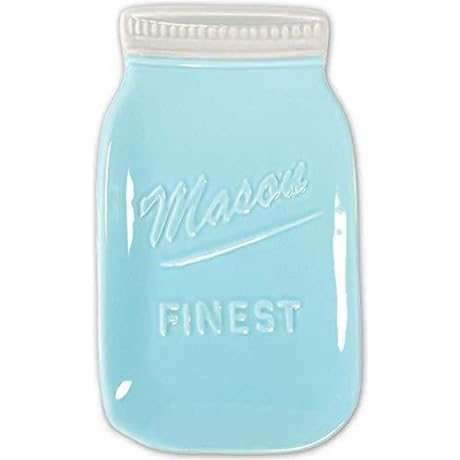 World Blue Ceramic Mason Jar Spoon Holder