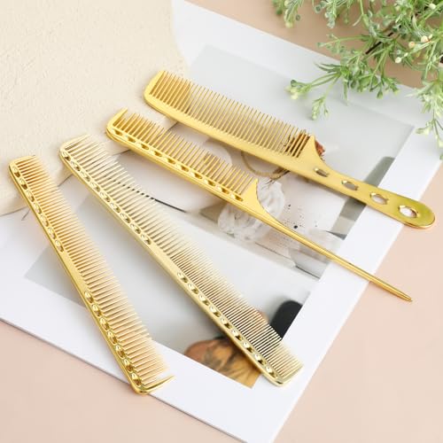 Set de 4 peines profesionales de aluminio para peinar miniatura 4