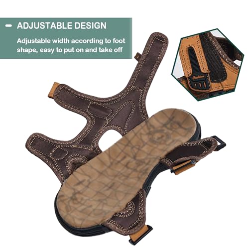 Mens Hiking Sandals, Casual Wear Open Toe Water Shoes, Sport Sandals with Adjustable Straps, for Outdoor Beach Walking3