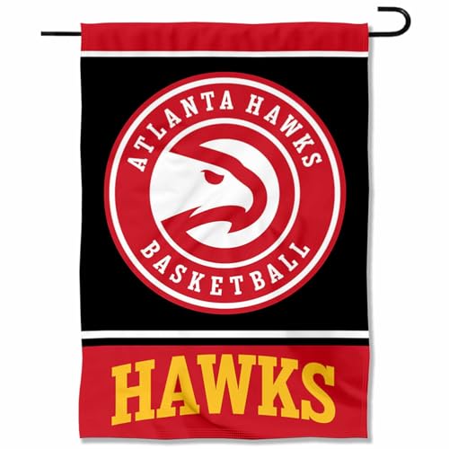 Atlanta Hawks Black Double Sided Garden Flag