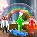Lomealy 8PCS Rainbow Action Figure Toys, Cartoon Toys Gaming Action Figures Best Birthday Gifts for Kids Party Room Decoration Horror Game Cute Blue Monster, Green and Red