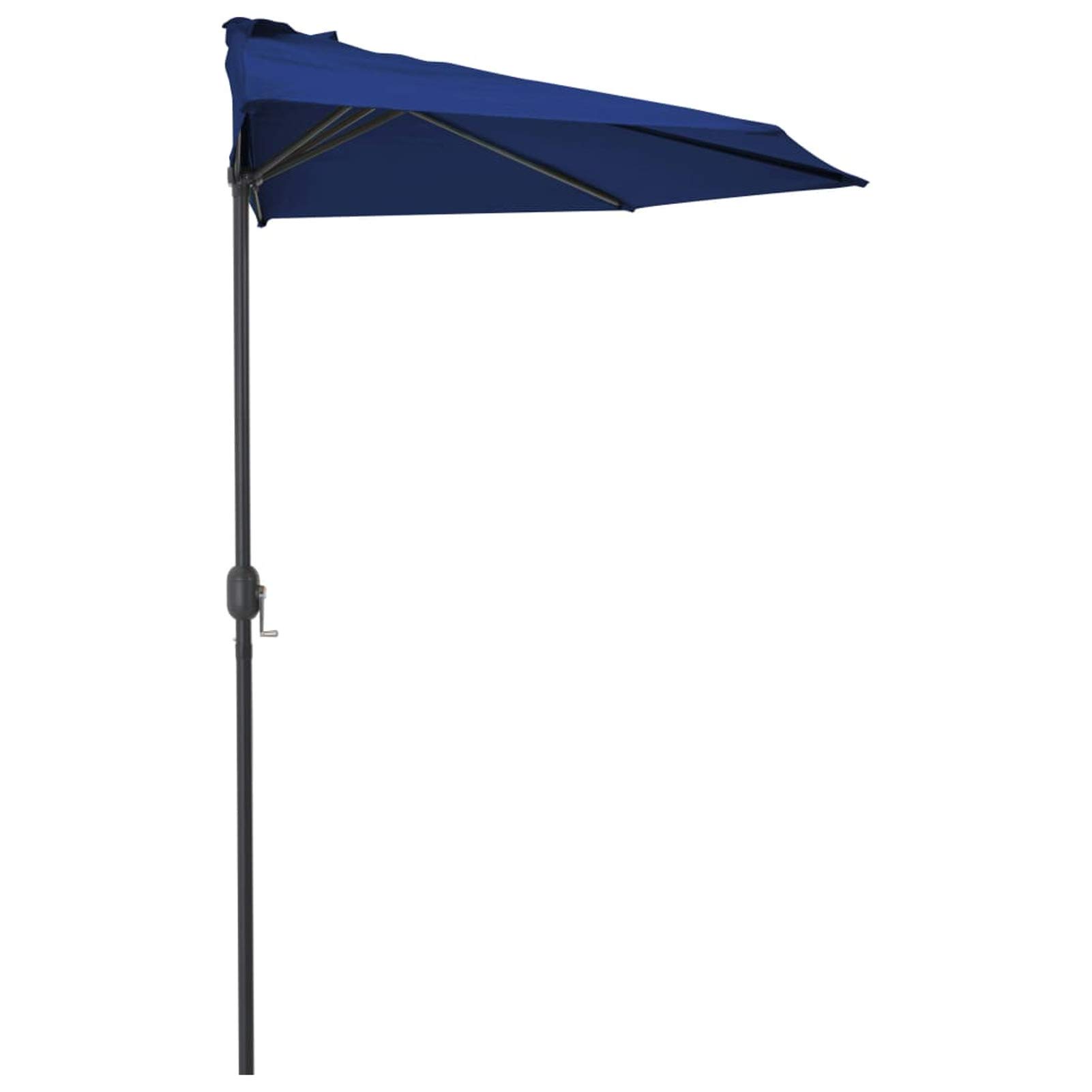 Tidyard Parasol de Balcon Parasol de Jardin Demi Mât en Aluminium Bleu 300x150x253 cm