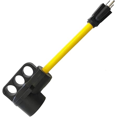 Trek Power RV Power Cord Dogbone RV Power Adapter with Handle 12" 10AWG/3 Cord (15M50F)