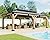 AMERLIFE 12x20 ft Hardtop Gazebo, Solid Wood Gazebo with Iron Double Roof, Outdoor Pergola with Wood Frame for Garden, Porch, Patio, Charcoal Gray + Brown Gray