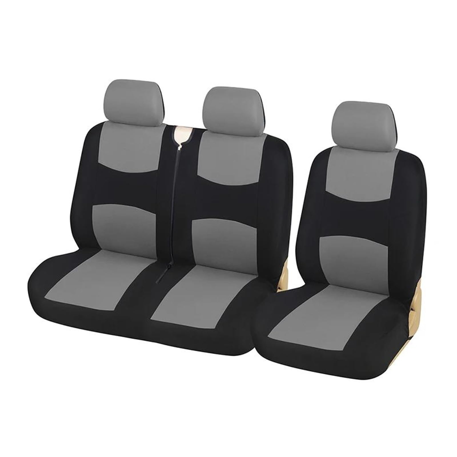 Housses De Siège Auto Universelles BGRVCKS Pour Peugeot Boxer/Expert - Lot De 3, Gris, Polyester - 3