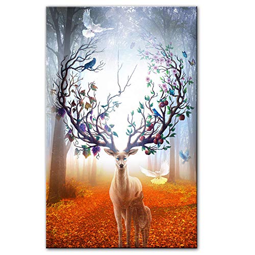 Deer paintings en la pared del cuarto infantil decoración Onlymygod1
