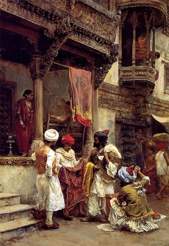 Affiche Décorative Graffiti Art les marchands de soie Edwin Lord Weeks peinture poster maison 60x90