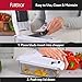 Fullstar Mandoline Slicer for Kitchen - Vegetable Chopper, Onion Potato Food Veggie Fruit Slicer and Cutter with Container, Kitchen Gadgets & Accessories, Home Essentials (7-in-1, White/Black)