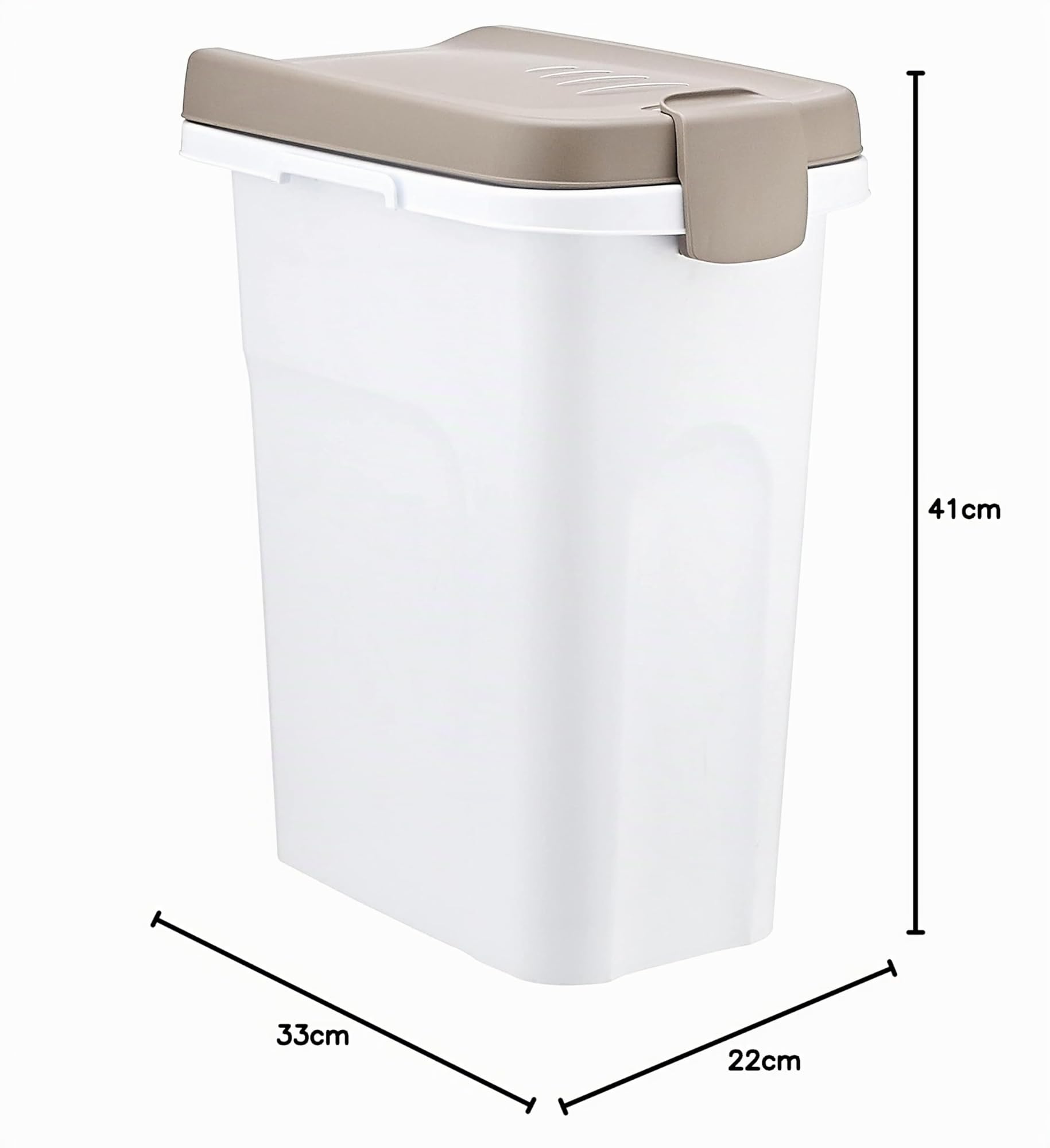 Stefanplast Conteneur Petfood Brun/Blanc, 15l pour Chien Petit