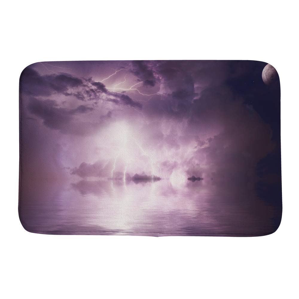 Tapis de bain antidérapant violet pour sécuriser les sols humides et glissants