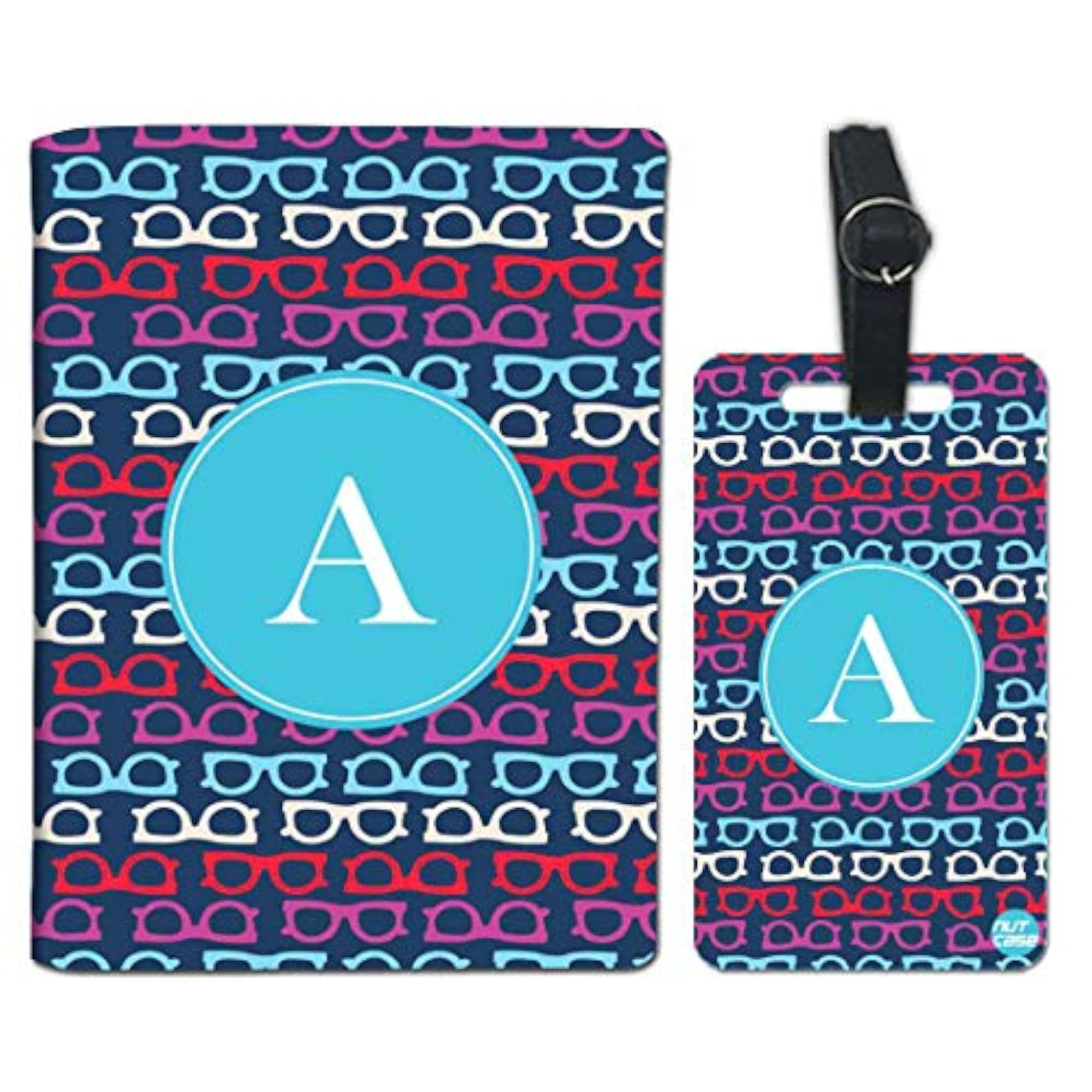 Personalized Passport Cover Holder & Customized Luggage Tag Set, Inner Geeks