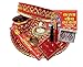 BRACOP® KarwaChauth Thali Decorativo Religioso Thali 10 Pezzi Combo Decorazione del Tempio Pooja Articolo Katha Hindu Piatto Rotondo Aarti Thali Matrimonio Thali Decorazione Karwa Chauth Regalo Donne immagine