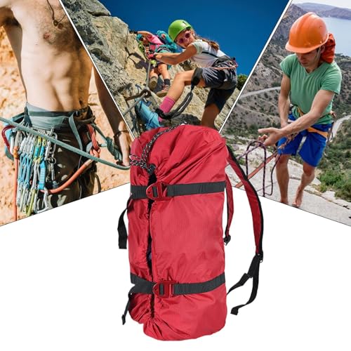 Bolsa de cuerda para escalada y saco de almacenamiento ajustable para senderismo 4