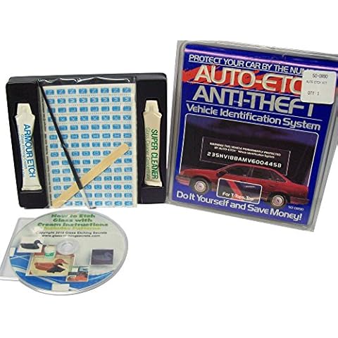 VIN Etching Kit on Car, Auto, Vehicle Glass for Anti-Theft: Engrave VIN Numbers Cover