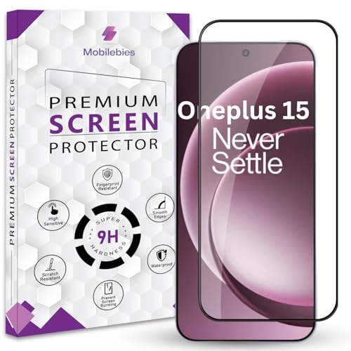 Image of Premium Tempered Glass Screen Protector Guard For Oneplus 15 5G (6.78 Inch, Pack of 1) | HD Clear Edge to Edge Coverage With Easy to installation kit