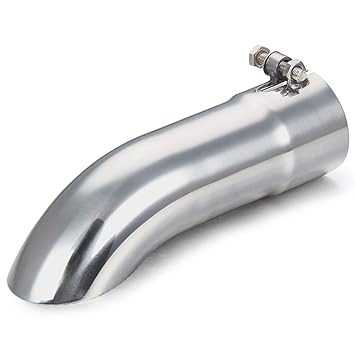 LCGP 2.5 Inch Inlet Turn Down Exhaust Tip, 2 1/2 Inch Inside Diameter Inlet, 9 Length Stainless Steel Turndown Exhaust Pipe