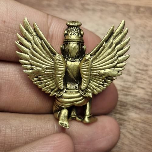 Image of Sitting Garuda Miniature Brass Idol Divine Protector Showpiece