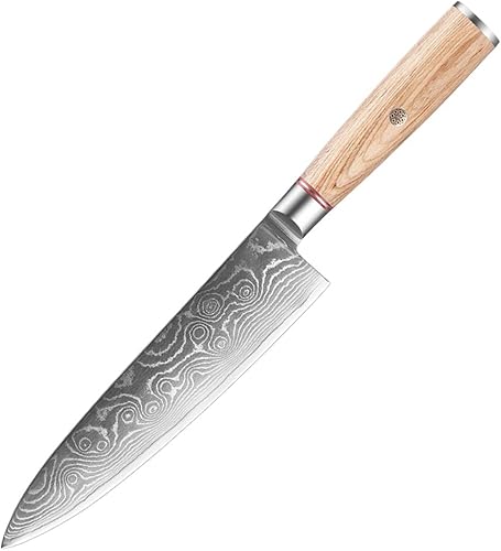 Chef's Meat Cutting Knife Chef Knives 67 Layer Damascus Japanese Kitchen Knife Stainless Steel Vegetable Meat Butcher Knives Wood Handle Cooking