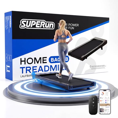 Superun Walking Pad max 159 KG/136 KG Laufband für Zuhause mit Trainingsmodus Leise Laufband Schreibtisch mit App und virtuellen Laufstrecken. Vor Ort erlebbar