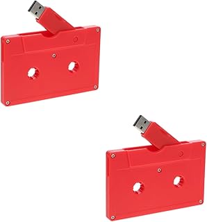 OSALADI 2Pcs Fita De Simulação U Disk Flash Disk Portátil Cassete Player Gravador USB Flash Drive Computador U Disk Cassetes Gravador De Fita USB Drive 16Gb Pp Plástico 4Gb Moda Presente