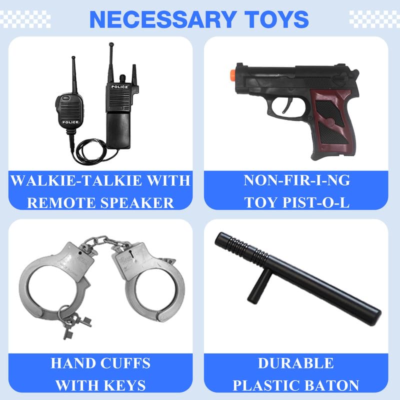 Disfraz de policía para niños con accesorios miniatura 4