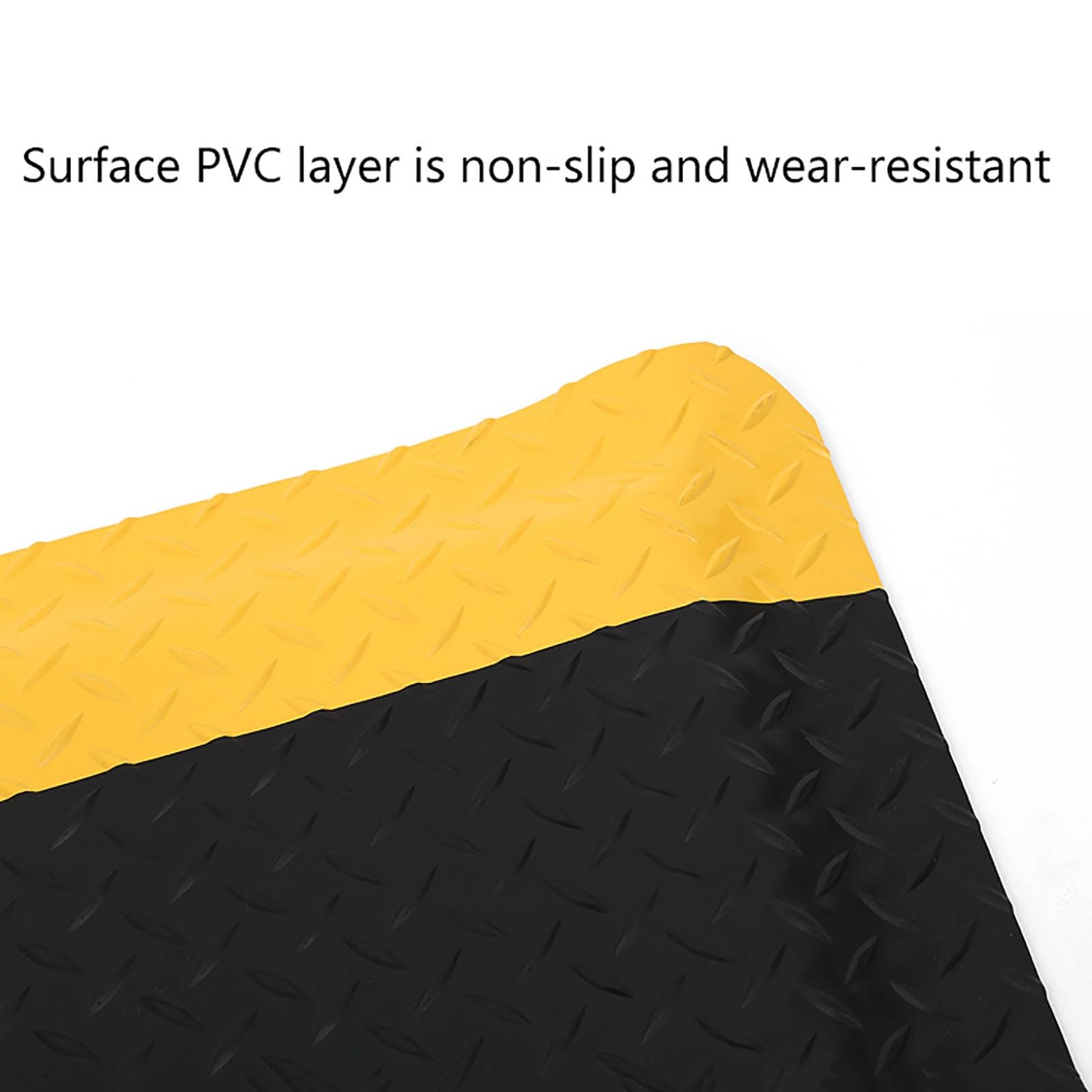 Tappetino per postazione di lavoro antifatica, spessore 20 mm, in spugna di PVC, per magazzini e fabbriche, offre comfort e supporto in piedi, dimensioni 50 x 50 cm