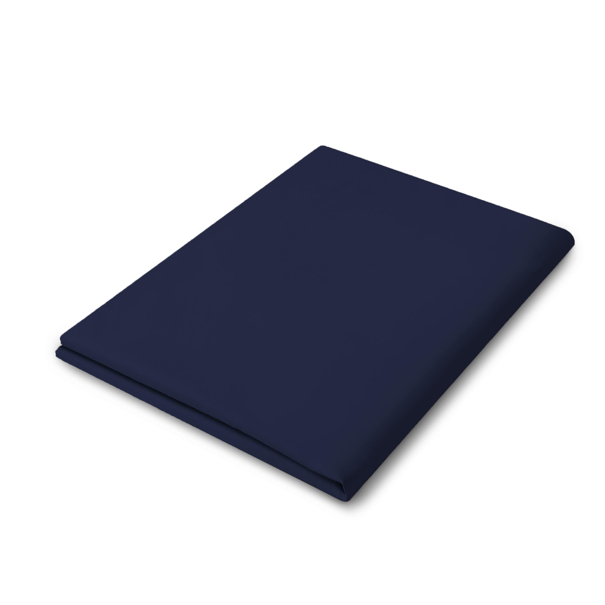 Cathay Luxury Silky Soft Polyester Single Flat Sheet, King Size, Navy Blue