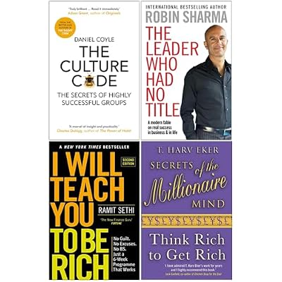 The Culture Code, The Leader Who Had No Title, I Will Teach You To Be Rich, Secrets of the Millionaire Mind 4 Books Collection Set