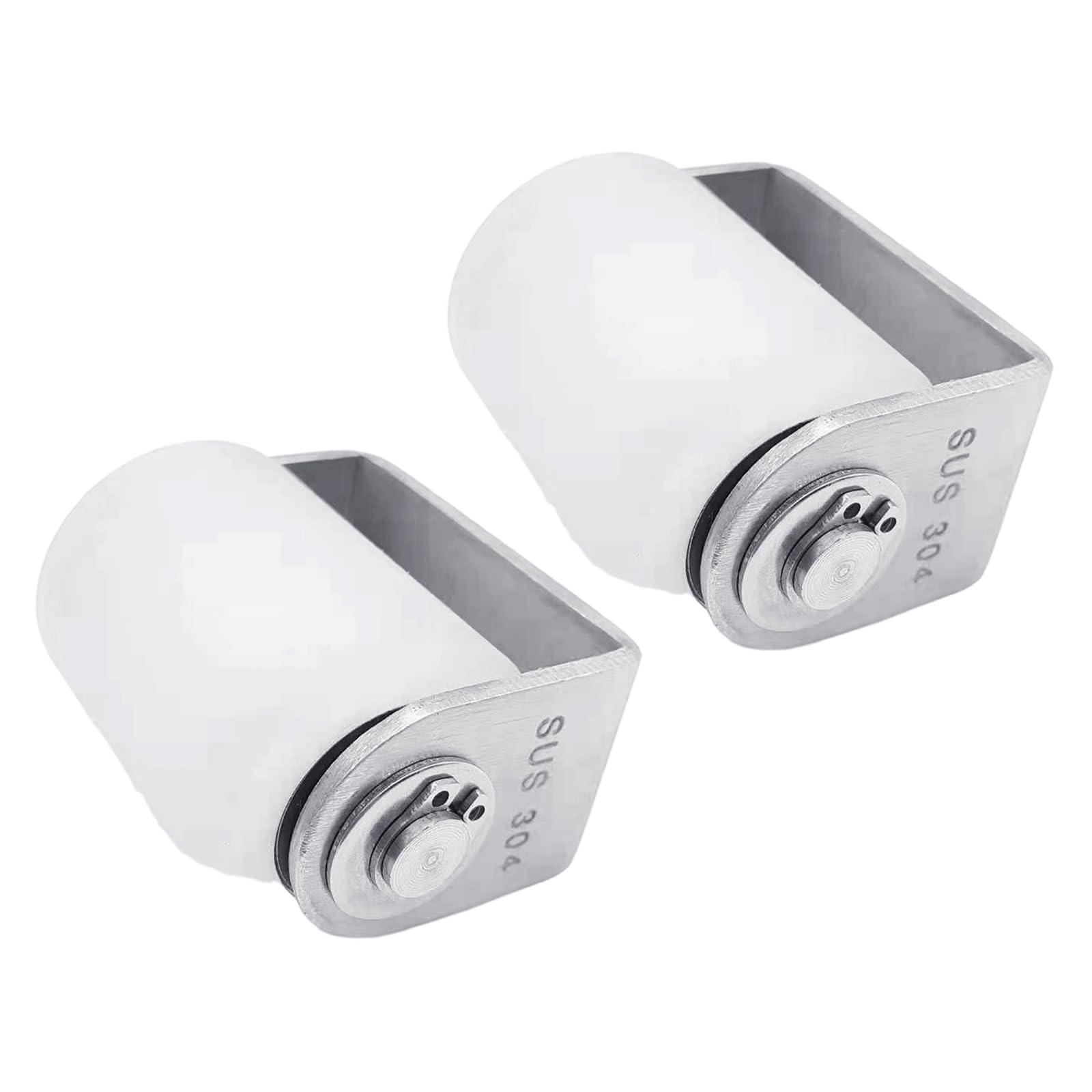 Msioytog A 2Pieces Resistant Nylon Roller Stainless Steel Bracket Pulley Suitable For Heavy Duty Pplications 45X50mm Noiseless Polyamide Pulley Wheel