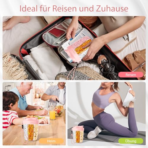 Image of Tablet Box 7 Days in the Morning in the Evening | Round with 7 Large Subjects & Anti-Confusion Design | Width Opening, BPA-Free & Portable | for Medication, Vitamins, Fish Oil, etc. (Pink)