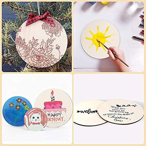 saipriya Round MDF Boards for Crafts, 15.2 x 15.2 cm, 6 Pieces, DIY Art and Craft Wood Sheets