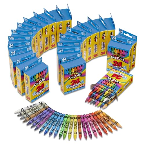 Image of Cra-Z-Art Bulk Crayons, 24 Packs of 24 Count Washable Crayons, School Supplies, Classroom Supplies, Teacher Bulk Pack