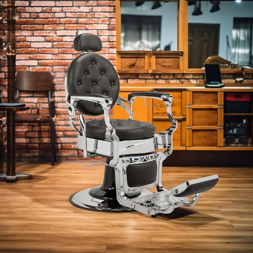 Winado-Heavy-Duty-Vintage-Recline-Barber-Chair-Hydraulic-with-Headrest-Supports-up-to-700lbs-360Rotatable-Professional-Salon-Beauty-Spa-Shampoo-Equipment-Button-Style