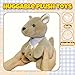 10 inch Kangaroo Stuffed Animal Plush Toys for Kids, Kawaii Kangaroo Baby Stuffed Animals for Easter Basket Stuffers, Children's Day Gifts and Christmas Decorations, Soft Plush Toy (Brown)