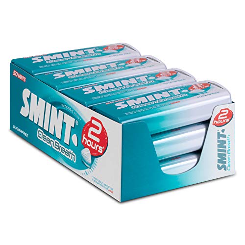SMINT 2H Clean Breath Intense Mint - 12 Dosen mit 50 Powermints, zuckerfreie Zahnpflege für mehr als 2 Stunden Cover